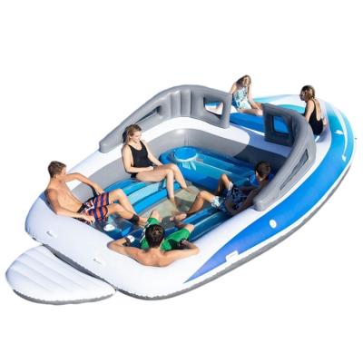 China Huge Inflatable Big Person Huge Inflatable Boat 6 Speed ​​Breeze PVC New Bay Island River Raft Float for sale