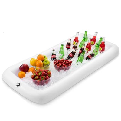 China Bar Food Drinks Tray Floating Inflatable Salad Ice Sustainable Inflatable Serving Tray for BBQ Picnic Pool Party Buffet for sale