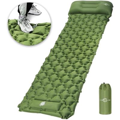 China Waterproof Self Inflating Mat Hot Sale TPU Waterproof Ultralight Air Mattress Sleep Protection Mat Outdoor Inflatable Sleeping Pad With Pillow Insulated Air Mat for sale