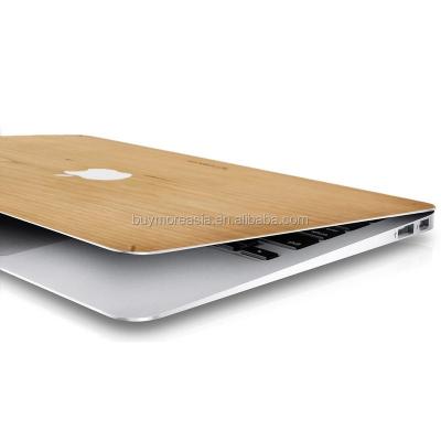 China Shockproof Designer Laptop Skins Real Protector Skin Decals Bamboo Wood Sticker for MacBook Pro 13 inch for sale