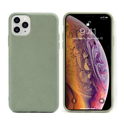 China Bio Degradable Biodegradable Recyclable Biodegradable Smartphone Flax Straws Wheat Phone Case For iPhone 11 for sale