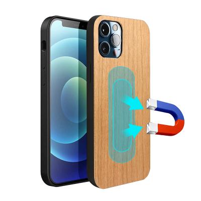 China 2021 Top Sale Card Holder Wallet Magsafing Wooden 360 Phone Case Cover For Iphone 12 pro MAX For iphone 12 5.4/6.1' 6.7' for sale