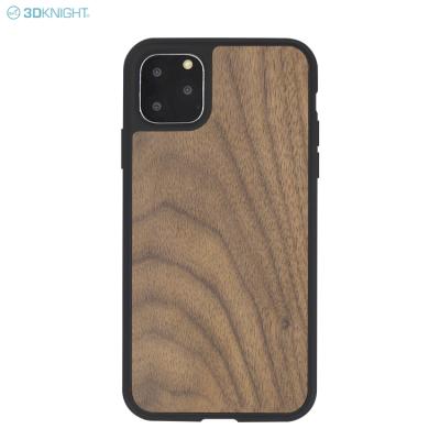 China Unique Mobile Phone Shell , Walnut Style Dongguan Wooden Empty Phone Case For iPhone 11 XI for sale