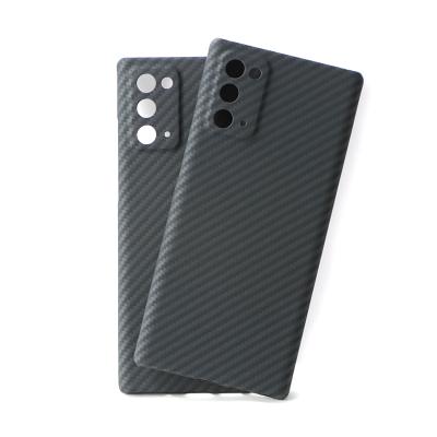 China Unique 3D Style Knight Aramid Fiber Phone Case For Samsung Galaxy Note 20 Ultra 5G , Slim Durable Perfect Fit Cover Carbon Fiber Look Black for sale