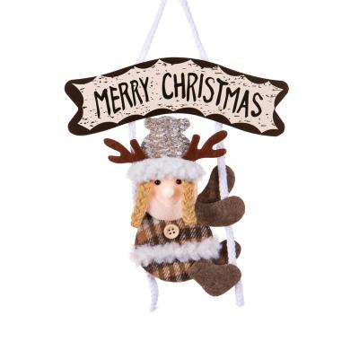 China 3 Style Christmas Hanging Deco.with Merry Christmas Words Christmas Decoration Ornament Christmas Cloth Pendant for sale