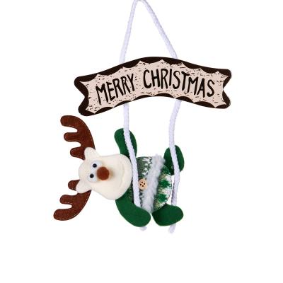 China 3 Style Christmas Hanging Deco.with Merry Christmas Words Christmas Decoration Ornament Christmas Cloth Pendant for sale