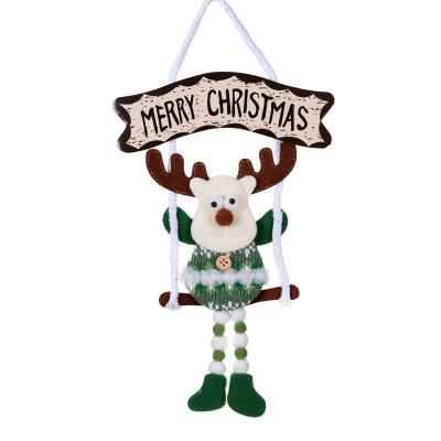 China 3 Styles Christmas Hanging Deco.with Merry Christmas Words Christmas Ornament Cloth Christmas Decoration for sale