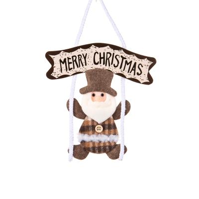 China Polyester w/plastic Christmas Hanging Deco.with Merry Christmas Words Christmas Decoration Ornament Christmas Fabric Pendant for sale