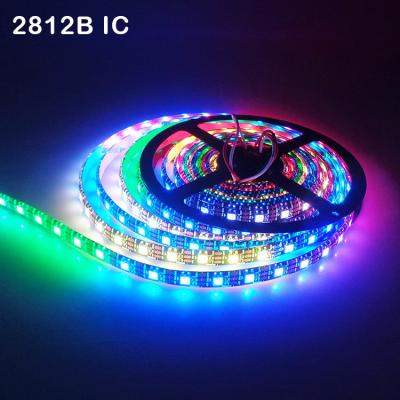 China Theme Park Smart Led 5050 WS 2812 Pixel IP20 IP65 IP67 IP68 DC 5V 12V RGB LED WS2812B IC Waterproof Accessible Flexible Strip Light for sale