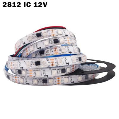 China Flexible ws2812b 1 WS 2812 12V 2812b RGB LED Strip Accessible LED Strip WS2812B Theme Park IC for sale