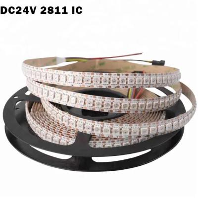 China Dream color 144led ws2812b different IC 24V accessible theme park programmable 5050 led digital flexible led strip for sale