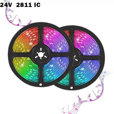 China Theme Park 5M 10m Dream Color LED 5050 2812 24V Strip Light Strip Dimmer RGB IC Kit for sale