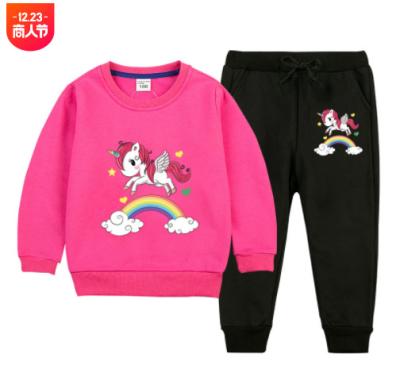 China Wholesale YINJ Spring Autumn Casual Girls Clothing Sets Hot Selling Children's Clothing Boutique Children's Clothing Cartoon Pattern Sets for sale