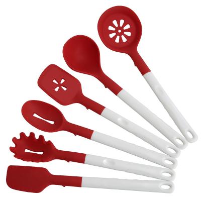 China Sustainable Hot Selling 6 Piece Nonstick Silicone Cookware Set Kitchen Accessories With Hook for sale