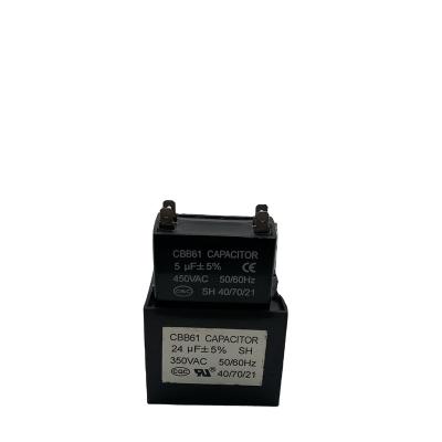 China Best Price CBB61 Motor Run Capacitor Black Type 450v Motor Run Capacitor for sale