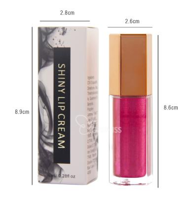 China Sunscreen OEM Lip Gloss Private Label Container Tube Square Non-fading Waterproof Lip Gloss Container for sale