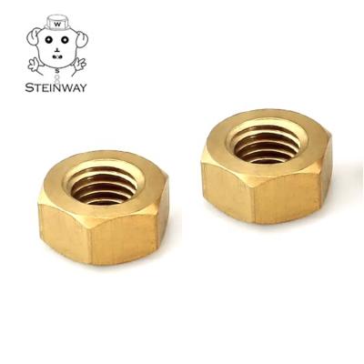 China Din934 Heavy Industry Hex Nut Brass Hex Nut H62 M2 M2.5 M3 M4 M5 M6 M8 M10 M12 Apply For Valves, Water Pipes, Air Condition for sale