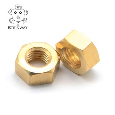 China Heavy Industry Brass 934 Din Hex Nut M2 M2.5 M3 M4 M5 M6 for sale