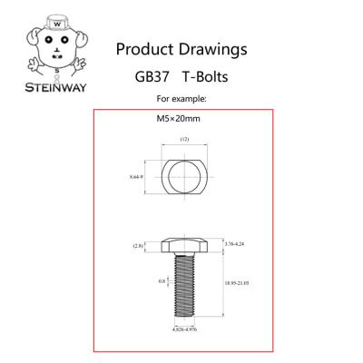 China M5 M6 M8 M10 M12 Stainless Steel Photovoltaic Flat Head DIN787 Pipe Clamp Solar Toggle Bolt for sale