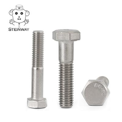 China Industry Factory Current Hot Sale Stainless Steel A2 A4 Din931 Partial Thread Hex Bolt Half And Nut And Gasket High Quality for sale