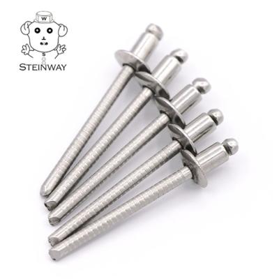 China Widely Applied Stainless Steel Aluminum Open End Domed Big Head Flange Multi Grip Unigrip Blind Rivets for sale