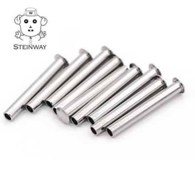 China Widely Applied 304 316 Stainless Steel Semi Tubular Brake Spot Pan RoundHead Semi Tubular Rivet Liner Rivet 1-32 Pneumatic Boot Rivets GB873 for sale