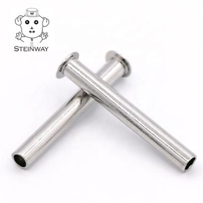 China Widely applied SS304 316 stainless steel oval head semi-tubular rivets around the main half hollow rivet for sale