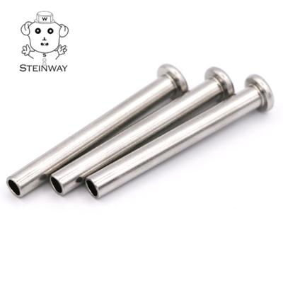 China Widely Applied Din7338 304/316 Stainless Steel Flat Semi Tubular Head Hollow Rivet for sale