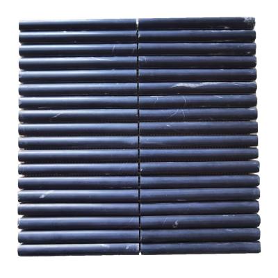 China Natural Stone Interior Wall Tiles Curve Fluted Modern Mini Flute Mosaic Bathroom Tiles Decoration Ribbed Marble Mosaics for sale