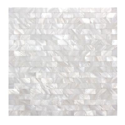 China Parquet Shell Tile Seamless Seashell Subway Pattern Bedroom and Bathroom Mother of Pearl Wall Tile Mosaic Tiles for sale