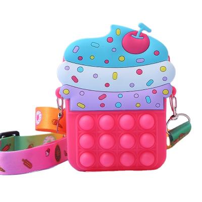 China Wholesale high quality new reusable door silicone kids pop up the fidgety person bag noise mini backpack for sale