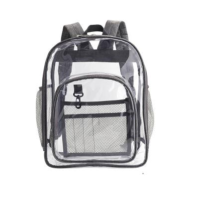 China Summer Waterproof Female Travel Satchel Jelly Clear Backpacks Transparent Wholesale PVC Girl Backpack Zipper for sale