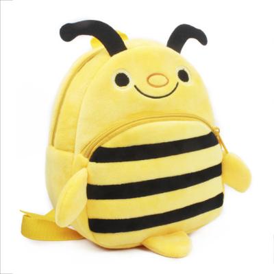 China Kawaii Plush Backpack Anime Cozy Little Bee School Bags Kids Backpack Boys for sale