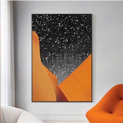 China 100% Handpainted Waterproof Oil Painting Shining Modern Wall Art Abstract Oil Painting of Starry Sky View for sale