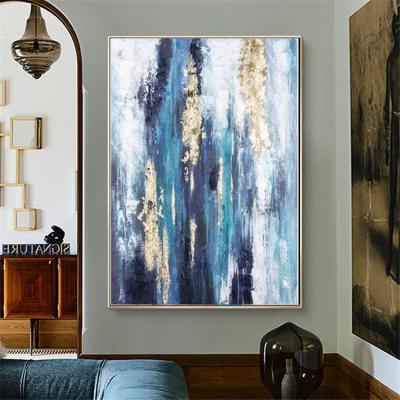 China Modern Abstract Oil Painting Hand Painted 100% Hand Painted Waterproof Gold Foil Art Oil Painting for sale