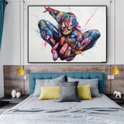 China Graffiti 100% Handpainted Waterproof Art Oil Painting Street Pop Art Canvas Handpainted Wonder Art for sale