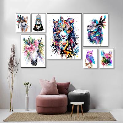 China DIY Home Decoration Abstract Animals Adult Oil Painting By Numbers Painting for sale