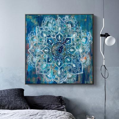 China Modern Waterproof Mandala Flowers Canvas Prints Abstract Posters And Prints Wall Canvas Pictures For Living Room for sale