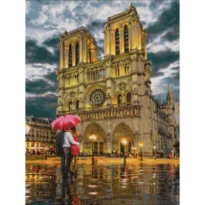 China Home Decorations 60*75cm DIY Painting By Numbers Paris Landscape Canvas Drawing Kits Acrylic Paints Unique Hand Painted Gift December for sale