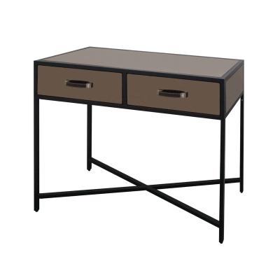 China (Other) Accpeted Modern Accpeted Drawer Living Room Furniture Console Table 30 Pieces Adjustable Metal Brown Mirror Black Metal Table Gather for sale