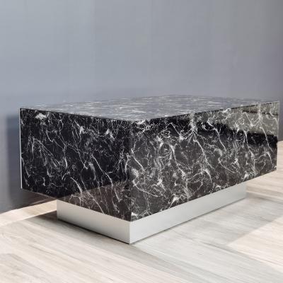 China Contemporary modern white marble item coffee table packing room finishing furniture living decoration for sale