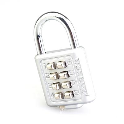 China XMM-8030 Push Button Lock 8 Digit Combination Security Travel Luggage Suitcase Combination Padlock Zinc Alloy Zinc Alloy for sale