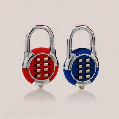 China New 8 Digit 4 Combination Push Button Lock Padlock Factory Supply Zinc Alloy Password Padlock Number Codes for sale