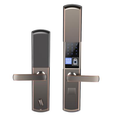 China Hotel Fingerprint Lock Digital Card App Lock Smart Electronic Control Electronic Door Lock For Hotel Apartment Airbnb XMM-0802 for sale