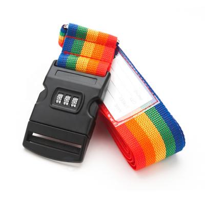 China Safe Business or Personal Travel Suitcase Rainbow Color Combination Belt Safety Factory Supply High Quality Luggage Strap Lock XMM-1063 for sale