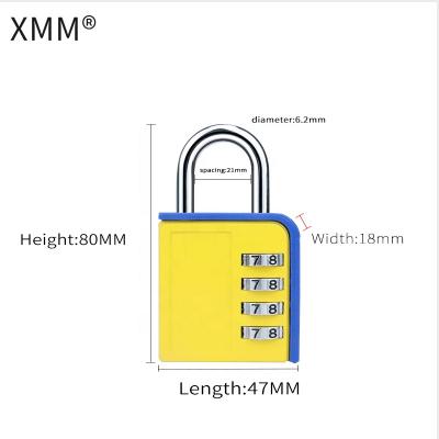 China MMX Large Dial Password GYM 4 Codes Fitness Sport Security Combination Zinc Alloy Padlock With Factory Supply Various Color for sale