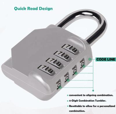 China Products Japan Market Support Customized Outdoor Variable Travel Combination Padlock Lock For Luggage for sale