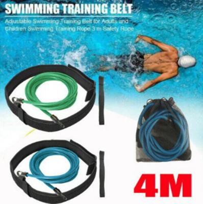 China Fashion Resistance Strength Swimming Training Equipment Elastic Rope Training Swimming Belt Set Swimming Equipment for sale