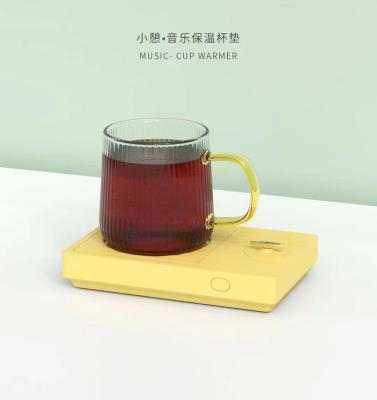 China Viable Intelligent Music Cup Constant Temperature Coaster Heating Protection Music Box Hot Cup for sale