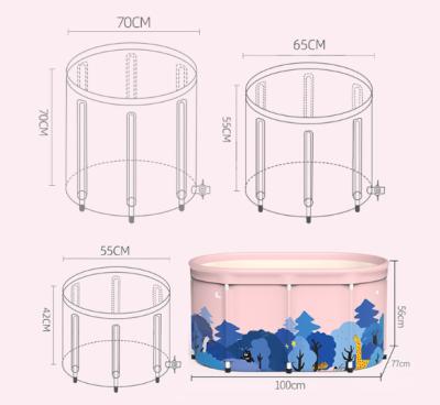 China With Transom Windows Folding Sauna Hot Tub Thickened Saturated Steam Adult Sauna Weight Loss Bathtub Foldable Spa Tub for sale